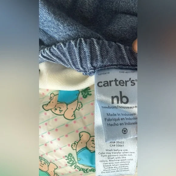 Vintage Cabbage Patch Doll in Denim Dress with Blonde Hair - Picture 6 of 15